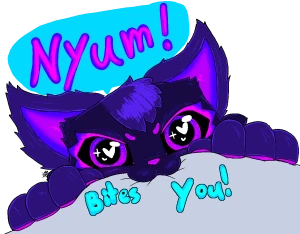DES NYEON NYUM! BITES YOU!