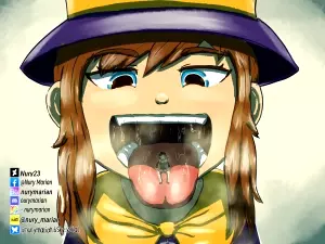 Hat kid and Ashley ych