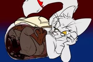 "Mina? I swallowed 'er."