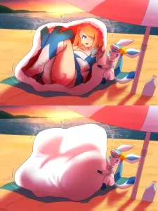 Beach day with Emma Frost
