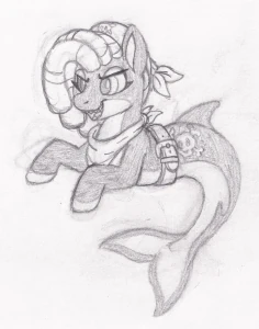 Cap'n Sela: Orcapony Pirate - Concept Doodle