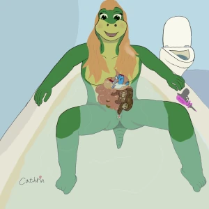 Miss Janet's bathtube fun (Happy Vore Day 202