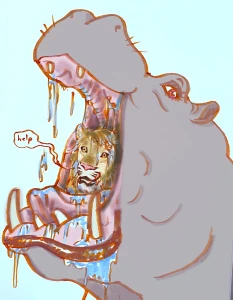 Kana has Lion for Lunch