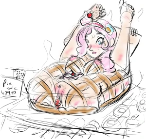 Raspberry stuffed pie