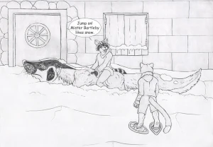 Bart in the snow