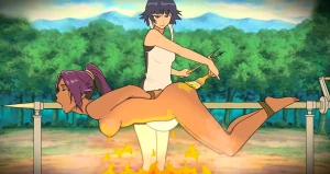 Yoruichi roasted on a spit