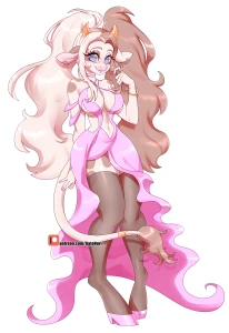 Cute cow in cute dress