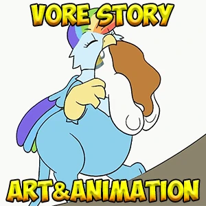 Rainbow Dash the Greedy Griffon (Vore Story &amp; Art)