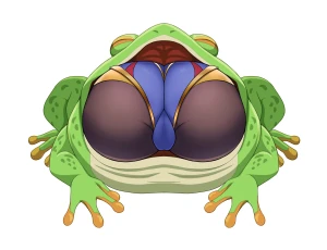 Mona Swallowed by Frog