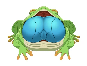 Frog eats samus