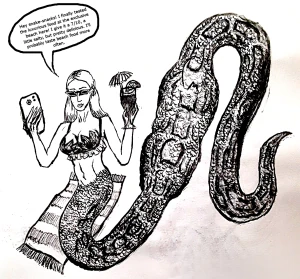 When the foodblogger is a snake lady