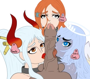 Triple blowjob