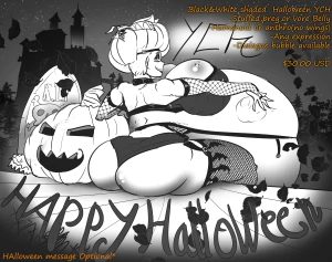 Happy Halloween YCH BLACK&amp;WHITE