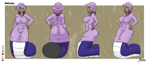 Melinda model sheets 09 "Walking".