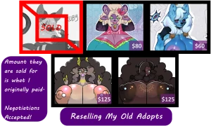 Reselling My Old Adoptables