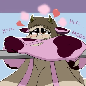 Obese cow girl